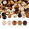 Craftdady 100Pcs 5 Style Pine Wood Beads WOOD-CD0001-17-14