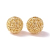 Brass Hollow Round Beads KK-P226-05CG-2