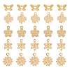 SUPERFINDINGS 50Pcs 5 Style Rack Plating Brass Charms KK-FH0004-69-1