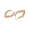 Leaf 201 Stainless Steel Half Hoop Earrings for Women EJEW-G385-23G-2