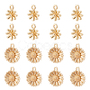 ARRICRAFT 16Pcs 2 Style Brass Charms KK-AR0002-43-1