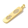 Brass Micro Pave Cubic Zirconia Pendants KK-Z042-15G-02-2