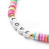 Acrylic Beads and Flat Round Eco-Friendly Handmade Polymer Clay Bead Mobile Straps HJEW-JM00551-5