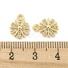 Brass Micro Pave Clear Cubic Zirconia Charms KK-Z044-16G-3