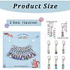 12Pcs Acrylic Beaded Pendant Decorations HJEW-PH01527-2