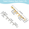 WADORN 2Pcs 2 Colors Brass Cable Chain Purse Strap Extenders FIND-WR0008-87-2