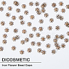 DICOSMETIC 1000Pcs Iron Bead Caps IFIN-DC0001-02-3