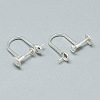 925 Sterling Silver Clip-on Earring Findings STER-T002-169S-2