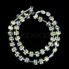 Electroplate Glass Beads Strands EGLA-B007-03A-3