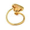 Heart Brass Finger Rings for Women RJEW-A048-17G-3