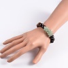 Mixed Natural Gemstone Round Beads Stretch Bracelets BJEW-JB01914-04-3