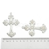 Alloy Rhinestone Cross Big Pendants ALRI-1475-S-RS-3