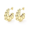 Rack Plating Brass Micro Pave Cubic Zirconia Studs Earrings EJEW-B047-05G-05-1