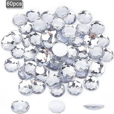 Fingerinspire 1 Box 60Pcs Self-Adhesive Acrylic Rhinestone Stickers DIY-FG0001-84A-1