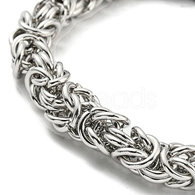 Non-Tarnish 304 Stainless Steel Byzantine Chain Bracelet BJEW-C042-04P-1