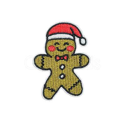 Christmas Theme Computerized Embroidery Cloth Self Adhesive Patches XMAS-PW0001-095L-1