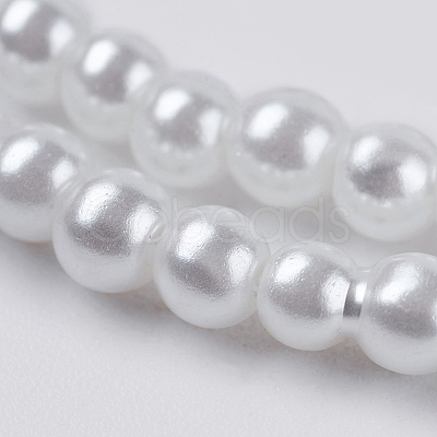 Eco-Friendly Dyed Glass Pearl Round Beads Strands HY-A002-3mm-RB001-1