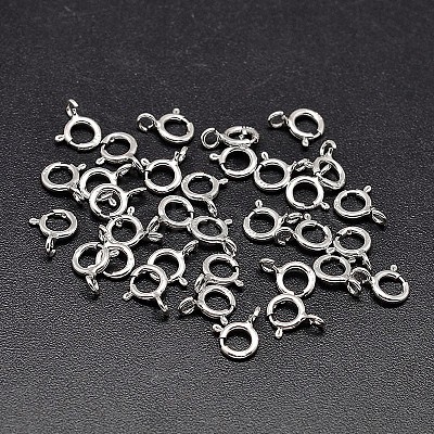 925 Sterling Silver Spring Ring Clasps STER-F014-06G-1