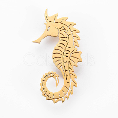 Sea Horse Brooch JEWB-N007-004G-FF-1