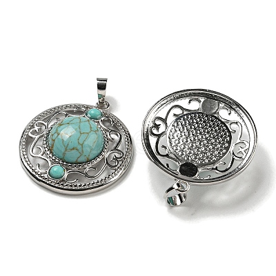 Synthetic Green Turquoise Pendants G-Q158-03T-1