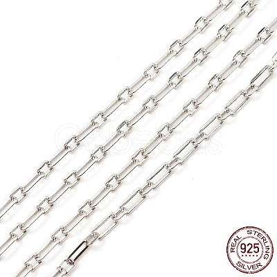 Anti-Tarnish Rhodium Plated 925 Sterling Silver Figaro Chains STER-F052-12P-1