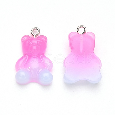 Gradient Color Opaque Resin Pendants RESI-R433-01-1