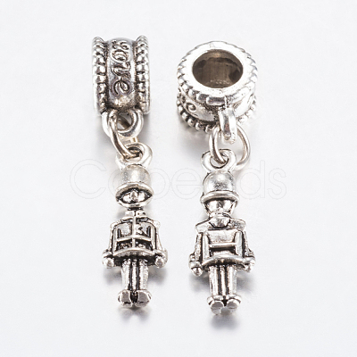 Tibetan Style Alloy European Dangle Charms PALLOY-F199-35AS-1