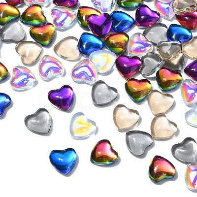 Heart Flat Back K9 Glass Rhinestone Cabochons MRMJ-YW0001-063B-1