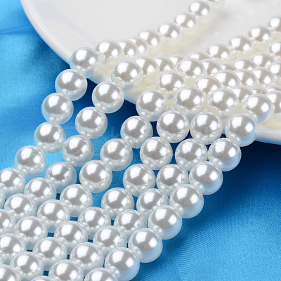 ABS Plastic Imitation Pearl Round Beads MACR-S789-6mm-04-1