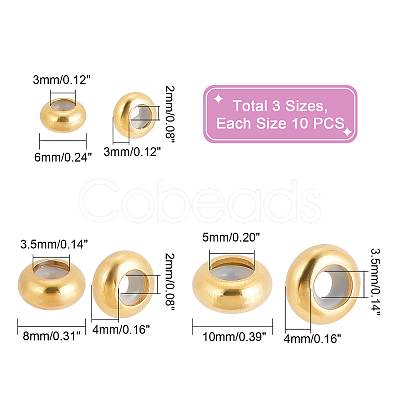 DICOSMETIC 30Pcs 3 Style Bead Sets STAS-DC0001-83-1