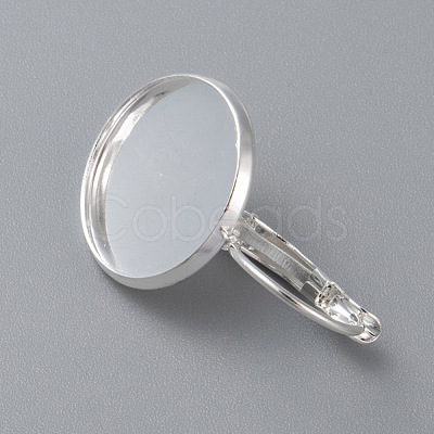 304 Stainless Steel Leverback Earring Settings STAS-F191-03S-18mm-1