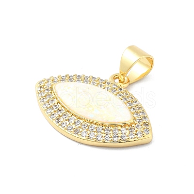 Brass Micro Pave Clear Cubic Zirconia Pendants KK-A221-11G-1