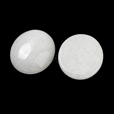 Natural White Jade Cabochons G-C115-01B-44-1