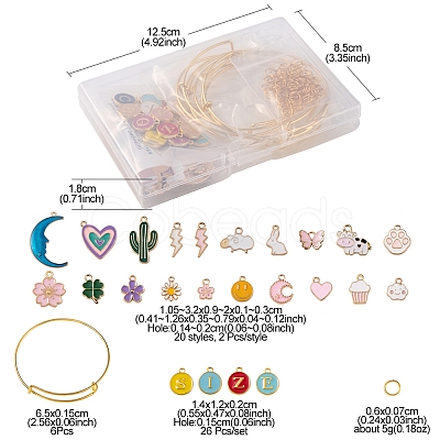 DIY Cute Charm Bangle Making Kit DIY-FS0003-60-1