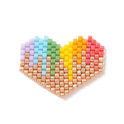 Rainbow Color Pride Flag Handmade Japanese Seed Beads SEED-CP00017-1