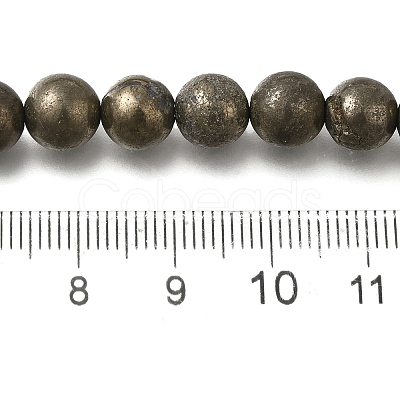 Natural Pyrite Beads Strands G-H059-A01-01-1