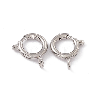 Non-Tarnish 201 Stainless Steel Spring Ring Clasps STAS-J401-LD022-10-1