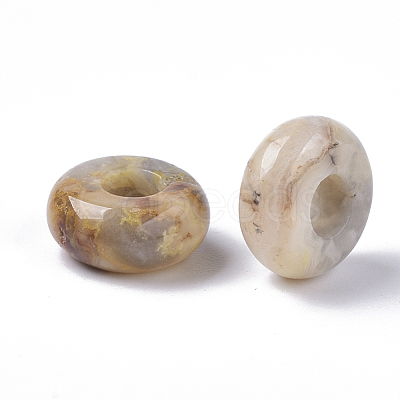 Natural Crazy Agate European Beads G-Q503-10-1