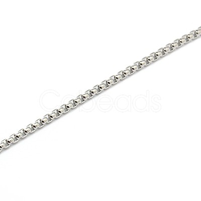 Tarnish Resistant 304 Stainless Steel Venetian Chain Necklace Making STAS-A028-N032P-1