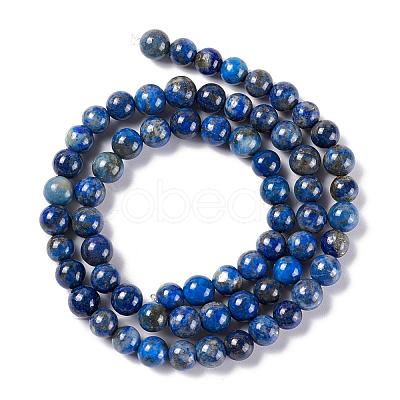 Natural Lapis Lazuli Round Bead Strands X-G-E262-01-6mm-1