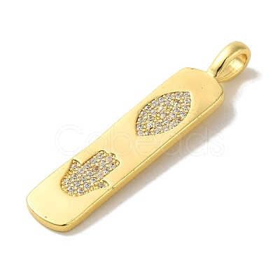 Brass Micro Pave Cubic Zirconia Pendants KK-Z042-15G-02-1