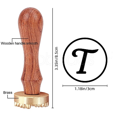 CRASPIRE 1Pc Golden Tone Brass Stamp Head DIY-CP0008-41T-1