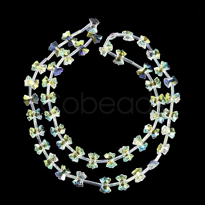 Electroplate Glass Beads Strands EGLA-B007-03A-1