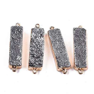 Natural Druzy Agate Links Connectors G-T131-89D-1