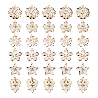 Alloy Rhinestone Pendants PALLOY-TA0002-24LG-1