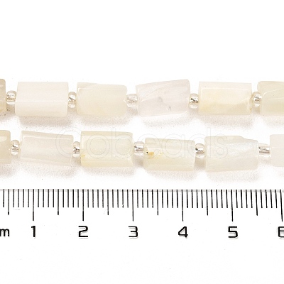 Natural White Moonstone Beads Strands G-G068-A36-01-1