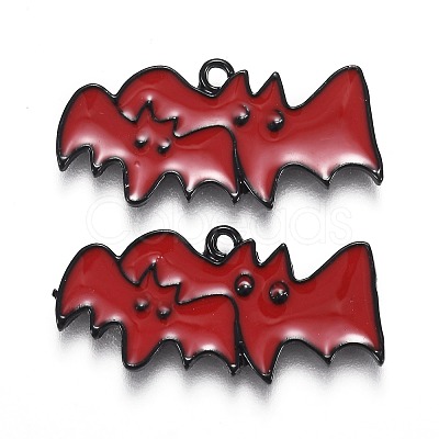 Halloween Theme Alloy Enamel Pendants ENAM-J649-08B-01-1