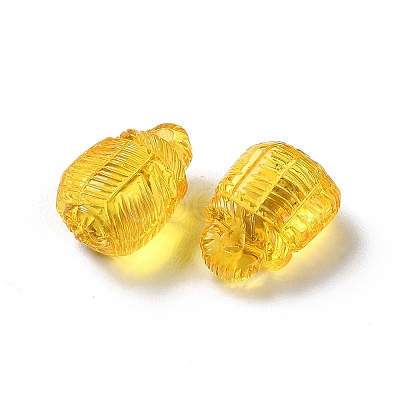 Natural Baltic Amber Basket Charms G-NH0001-04-1