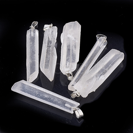 Natural Quartz Crystal Big Pendants G-Q989-013-1
