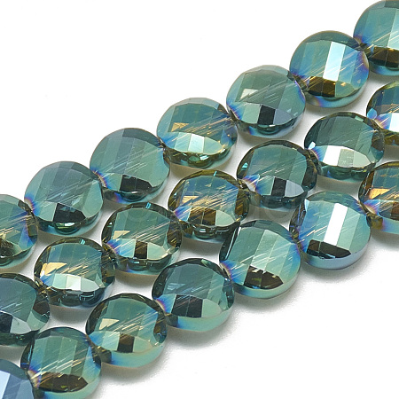 Electroplate Glass Beads Strands EGLA-Q098-A09-1